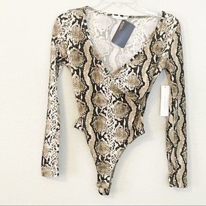 Timing‎ Snake Thong Bodysuit NWT
